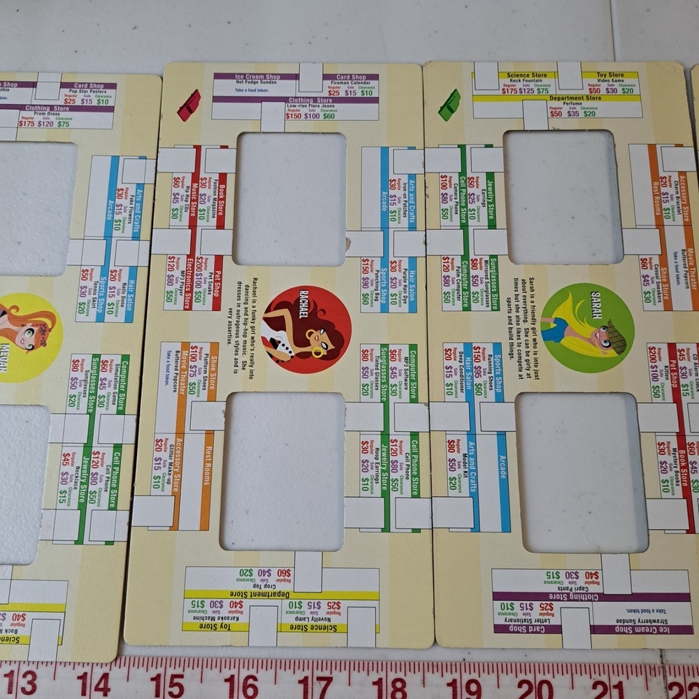 (4) Milton Bradley 2005 MALL MADNESS Board Game REPLACEMENT PURCHASE CARDS - Picture 9 of 10